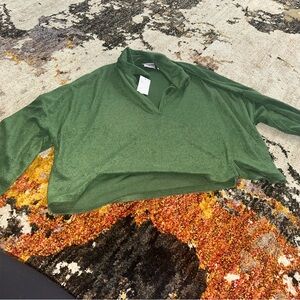NWT Green Long-Sleeve Top